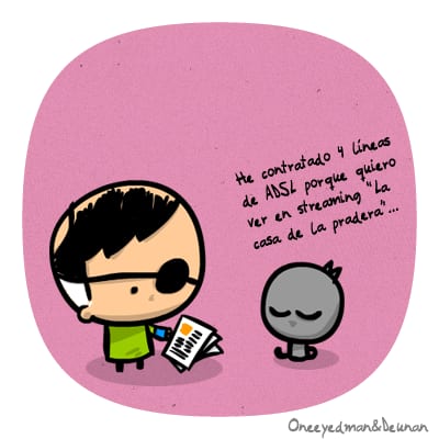 Imagen: He contratado 4 líneas de ADSL porque quiero ver en streaming "La casa de la pradera"... by sidiostedalimones, on Flickr